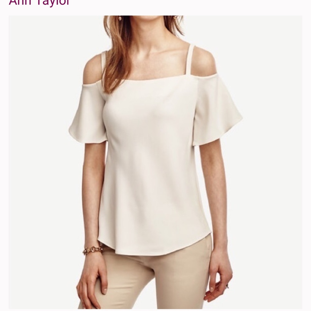 Ann Taylor Cold Shoulder Blouse Size large